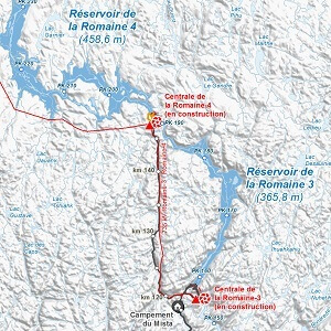 Cartographie réalisée dans le cadre des complexes hydroélectriques de l’Eastmain-Sarcelle-Rupert et de la Romaine